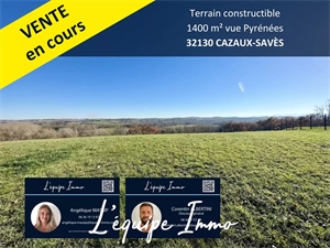 terrain à la vente -   32600  L'ISLE-JOURDAIN, surface 1409 m2 vente terrain - APR627885